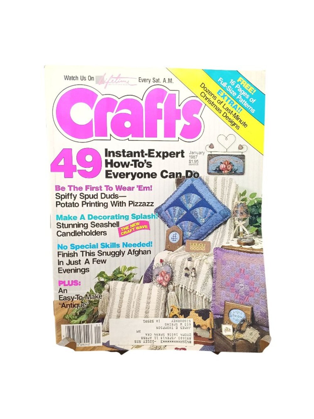 Crafts Magazine January 1987 49 How-To Projects & DIY Decor Vintage Patterns